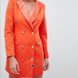 Orange Blazer Dress